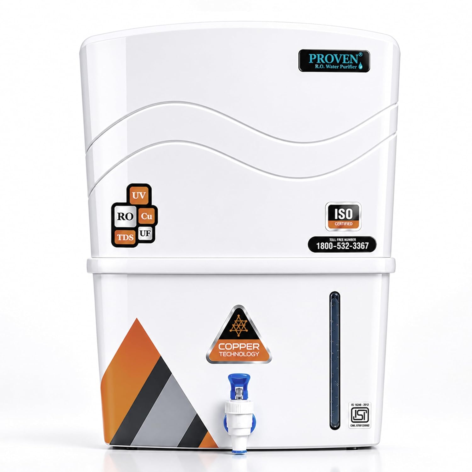 Proven Aqua RO Water Purifier for Home 12L Storage | 12 Stage Purification TDS Adjuster, RO+UV+COPPER+ZINC. Advance MTDS and HTDS Membrane, Suitable for all type water with 1 Year Warranty.