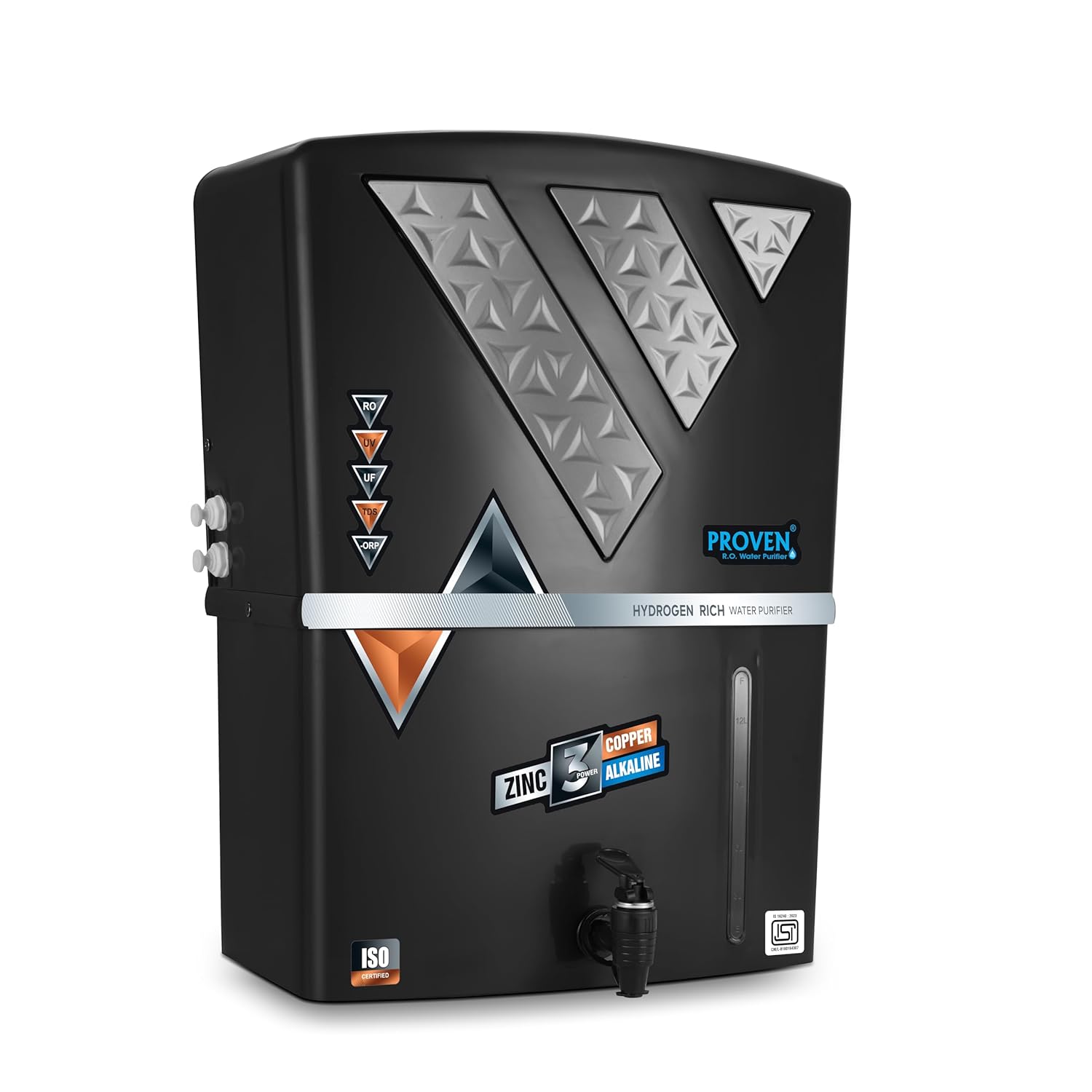 Proven Eleven Zinc Water Purifier – RO + UV + UF with Copper & Zinc, Suitable for Borewell Water, 12L Storage, TDS Adjuster, Made in India, ISI Certified | 12-Stage Purification | 1-Year Warranty